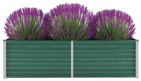 Letto Rialzato Giardino İn Acciaio Zincato 160x40x45 Cm Verde /
