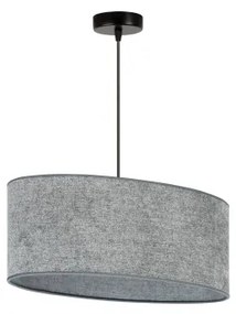 Duolla - Lampadario a sospensione con filo OVAL 1xE27/15W/230V grigio
