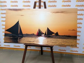 Stampa su tela – Splendido tramonto sul mare