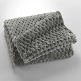 Coperta grigia in microflanella 125x150 cm Mini Frosty – douceur d'intérieur