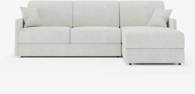 Tommy Divano Letto con penisola contenitore - design minimal e sfoderabile in tessuto smacchiabile simil cotone T33