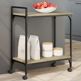 Carrello Cucina Rovere Sonoma 60,5x31x72,5 Cm Legno Multistrato /