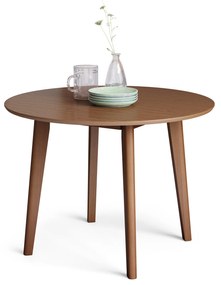 ROXY Noce Naturale - TAVOLO ROTONDO IN LEGNO PER CUCINA / SALA DA PRANZO RETRÒ