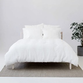 Set bianco per letto matrimoniale (copripiumino e federe) 200x220 cm - Linen Tales