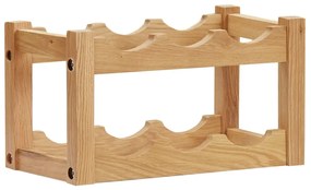 Cantinetta Per 6 Bottiglie 37x21x21 Cm Legno Massello Di Rovere /