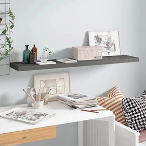 Scaffale A Parete Grigio Lucido 120x23,5x3,8 Cm İn Mdf /