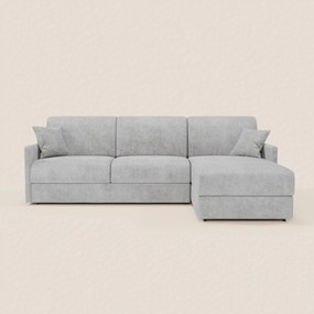 TOMMY Divano Letto con penisola contenitore - design minimal e sfoderabile in tessuto smacchiabile simil cotone T33