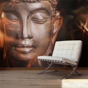 Fotomurale  Buddha. Fire of meditation.  Colore Oro, Dimensioni e Misure 200x154