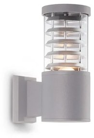 Applique Moderna Tronco Alluminio Grigio 1 Luce E27