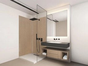 Pannello per parete da doccia effetto legno con profili 2 x L90 x H210 cm in Alluminio - Lotto di 2 - ENEKO