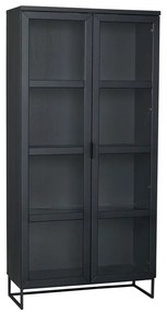 Vetrina in rovere nero 95x195 cm Everett - Rowico