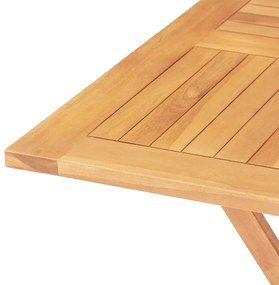 Set da Pranzo per Giardino 5 pz in Legno Massello di Teak