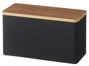 Organizer nero con coperchio in compensato Yamazaki Rin - YAMAZAKI