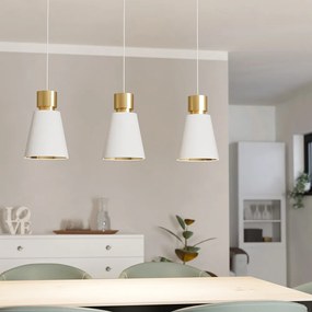 Lampadario Contemporaneo Aglientina 3 Luci Metallo Ottone Spazzolato