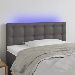Testiera Grigia A Led 80x5x78/88 Cm İn Similpelle /