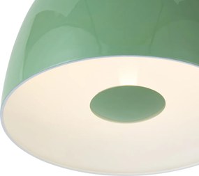 Plafoniera retrò verde con interno bianco, incl. LED dimmerabile a 3 fasi - Vera