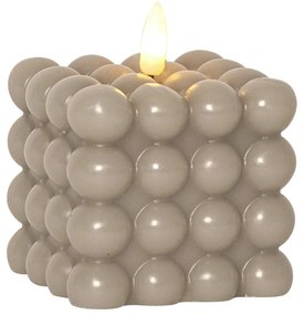 Candela LED in cera beige, altezza 9,5 cm Flamme Dot - Star Trading