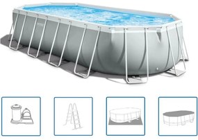 Intex - Set Piscina Ovale Prism Frame 610x305x122 cm