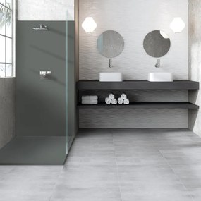 Piatto doccia SENSEA in resina Neo antracite L 90 x L 90 x H 3 cm opaco effetto pietra