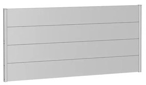Frangivista in acciaio metallizzato alluminio BIOHORT L 194 x H 91 cm, spessore 44 mm