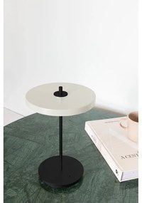 Lampada da tavolo LED bianca e nera in metallo con paralume in metallo (altezza totale 31 cm) Asteria Move – UMAGE