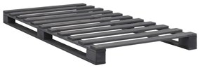 Giroletto in pallet grigio legno massello di pino 90x200 cm