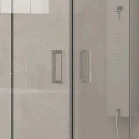 Nicchia doccia 180cm doppio scorrevole altezza 180cm | KAM-KNF6000 - KAMALU