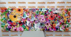 Stampa su tela – Fiori in versione multicolore