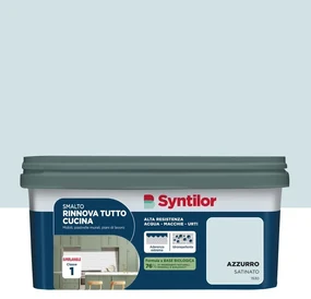 Smalto da interno per piano di lavoro, SYNTILOR RT CUC  BIO 2L BLU NUVOLA blu nuvola satinato, 2 L