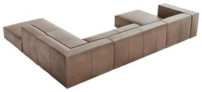 Divano angolare in pelle marrone chiaro (angolo destro) Madame - Windsor &amp; Co Sofas