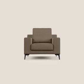 Prestige poltroncina moderna in microfibra smacchiabile T11 marrone