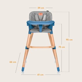 Lionelo - Seggiolone 2 in 1 per bambini KOEN Blue Sky
