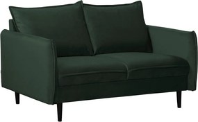 Divano verde scuro con rivestimento in velluto 138 cm Juli – Ropez