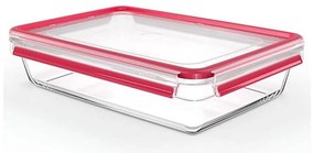 Tefal - Contenitore per alimenti 3 l MSEAL GLASS rosso/vetro