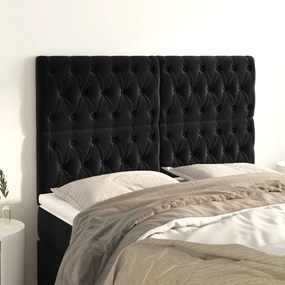 Testiere 4 Pz Nere 72x7x78/88 Cm İn Velluto /