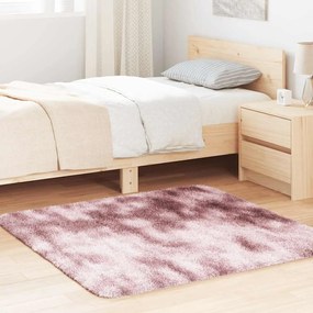 Tappeto Shaggy A Pelo Lungo Navarra Rosa Antico 120x120cm /