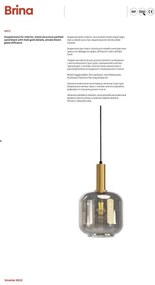 Redo 01-3213 - Lampadario a sospensione con filo BRINA 1xE27/23W/230V