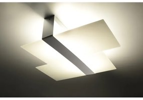 Sollux SL.0188 - Plafoniera MASSIMO 2xE27/60W/230V bianco/cromo