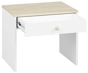 Comodino BUBO 58x69 cm bianco/beige