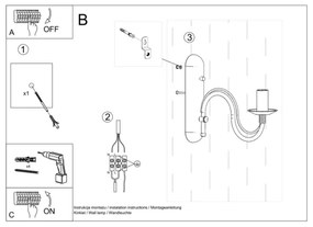 Applique MINERWA 1xE14/40W/230V bianco