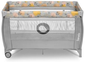 Lionelo - Lettino da viaggio STEFI PLUS Rosa/Giallo