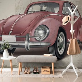 Carta da parati autoadesiva – Auto d'epoca rossa