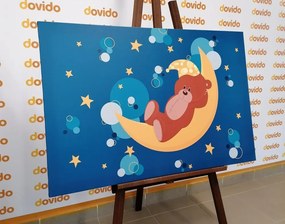 Stampa su tela – Orsetto sulla luna