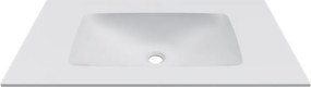 Lavabo da incasso per mobili 80,5 cm in keratek bianco opaco | KK-8050BEL - KAMALU