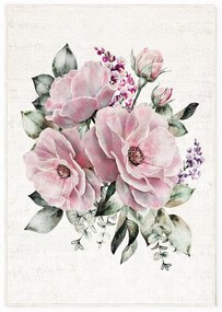 Tappeto lavabile rosa e crema 100x140 cm New Carpets - Oyo home