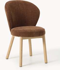 Sedia imbottita con gambe in legno di frassino Serena