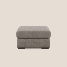 Sun pouf apribile contenitore in tessuto impermeabile morbido intreccio T06 tortora