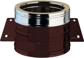 Riduzione per canna fumaria con piastra in inox ø 80/130 mm