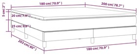 Giroletto a Molle con Materasso Bianco 180x200 cm in Similpelle