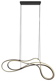 Apparecchio a sospensione LED nero con paralume in metallo Nala - Trio Select